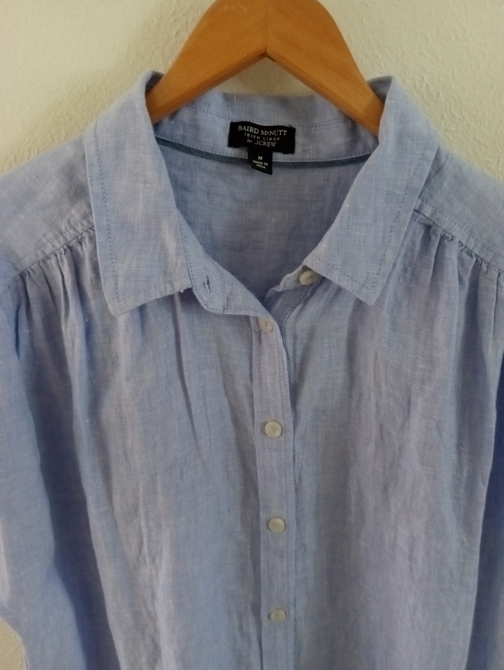 BAIRD MCNUTT J. CREW Irish Linen Chambray Shirt Dress | M - Picture 5 of 11